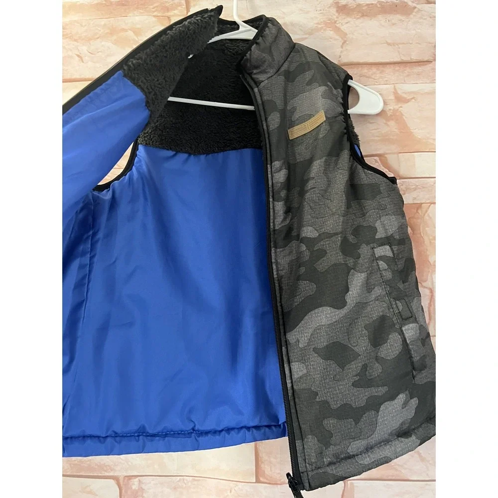 Buffalo David Bitton Reversible‎ Vest Camouflage Yoke Boys Size M